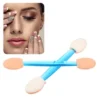 Unique Bargains Short Sponge Dual Sides Eye Shadow Makeup Brushes Applicator Blue 25 PCS