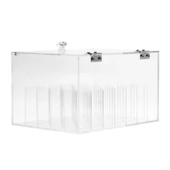 Glamlily Large Acrylic Lipstick Organizer And Lip Gloss Holder With 35 Compartments And Lid, Clear, 7.8 X 5.8 X 4.4 In -Stilacare Store GUEST 2645cd2a 8321 48cd 9197 263bd61f82e5