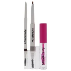 Fruity Beauty Brow Kit By MCoBeauty For Women - 3 Pc 0.005oz Instant Brows - Light-Medium, 0.003oz Precision Brow - Medium-Dark, 0.08oz Clear Brow Gel