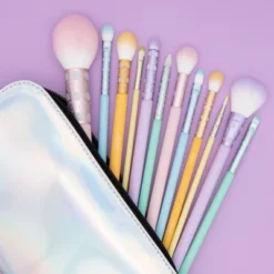 MODA Brush Posh Pastel Signature 13pc Makeup Brush Kit, Includes Highlighter, Crease, And Shader Makeup Brushes