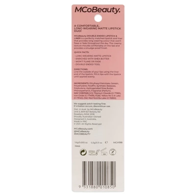 Double-Ended Lipstick And Liner - Nude Rush By MCoBeauty For Women - 0.06 Oz Lipstick 1 Double-Ended Lipstick And Liner - Nude Rush By MCoBeauty For Women - 0.06 Oz Lipstick