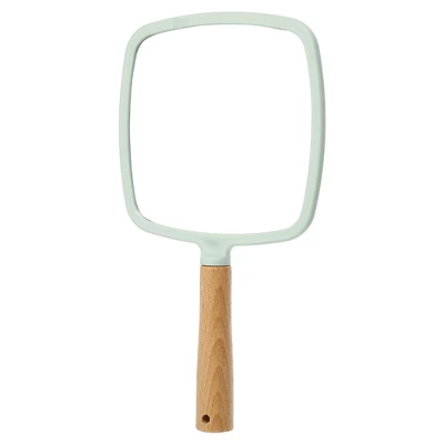 Unique Bargains Square Portable Handheld Wood Handle Vanity Cosmetic Makeup Mirror 1 Pc 7 Unique Bargains Square Portable Handheld Wood Handle Vanity Cosmetic Makeup Mirror 1 Pc - Image 7