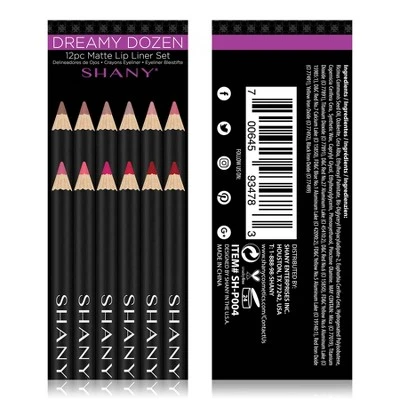 SHANY Dreamy Dozen Matte Cosmetics Lip Liner Set Vegan - 12 Pieces 2 SHANY Dreamy Dozen Matte Cosmetics Lip Liner Set Vegan - 12 Pieces - Image 2
