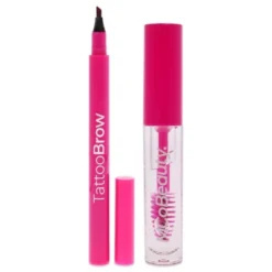 Paradise Escape Brow Kit By MCoBeauty For Women - 2 Pc 0.05oz Tatto Brown Light-Medium, 0.08oz Clear Brow Gel