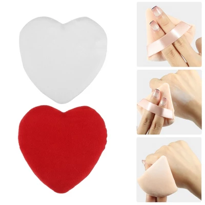Unique Bargains Soft Heart Shape Puff Loose Powder Blender Beauty Makeup Tool Short Plush 4 Pcs 2 Unique Bargains Soft Heart Shape Puff Loose Powder Blender Beauty Makeup Tool Short Plush 4 Pcs - Image 2