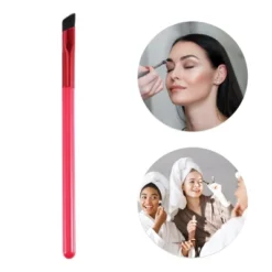 Unique Bargains Eyebrow Brush Multifunction Three-Dimensional Concealer Makeup Brush Red Black 4Pcs