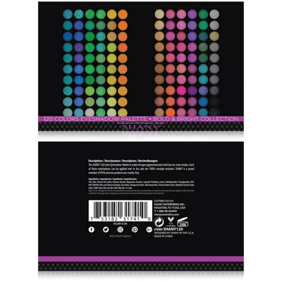 SHANY 120 Colors Professional Eyeshadow Palette - Neon 2 SHANY 120 Colors Professional Eyeshadow Palette - Neon - Image 2